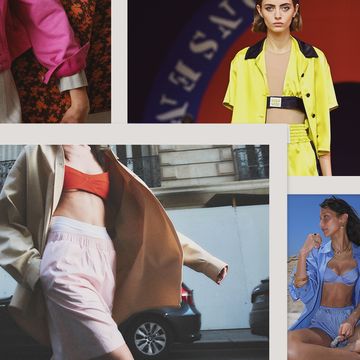 shorts sets on the runway and on celebrities