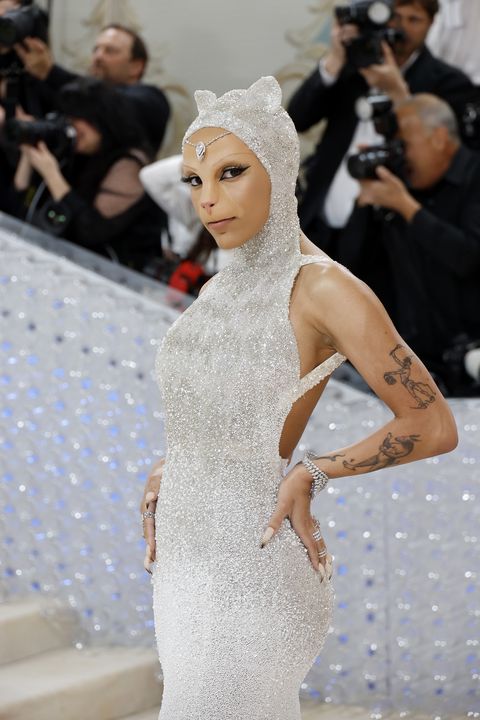 the 2023 met gala celebrating "karl lagerfeld a line of beauty" arrivals doja cat