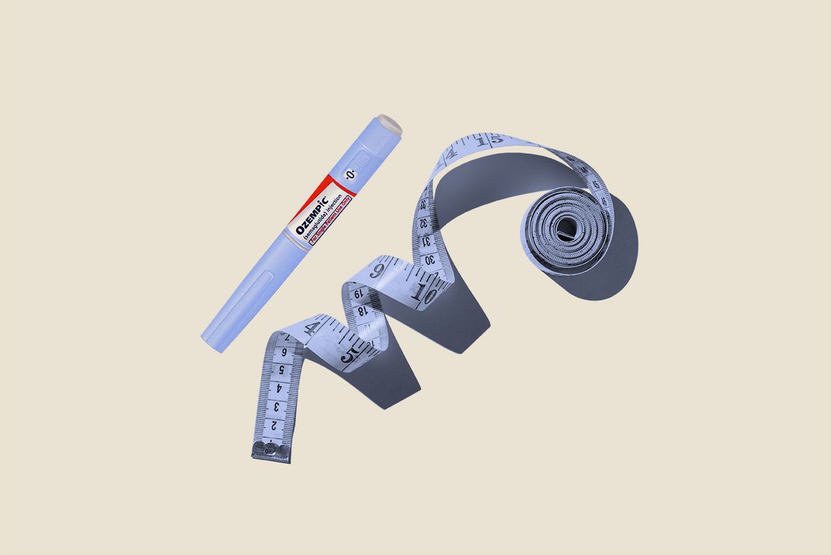 measuring tapes on beige background