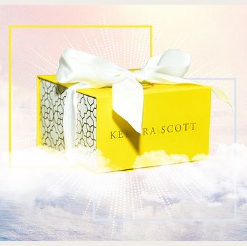 a kendra scott box sits atop a heavenly cloud