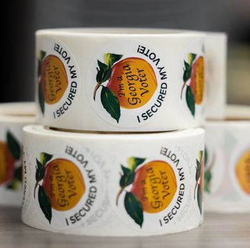 Midterm elections in US state of Georgia a roll of georgia voter stickers